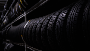 big variety of new tyres