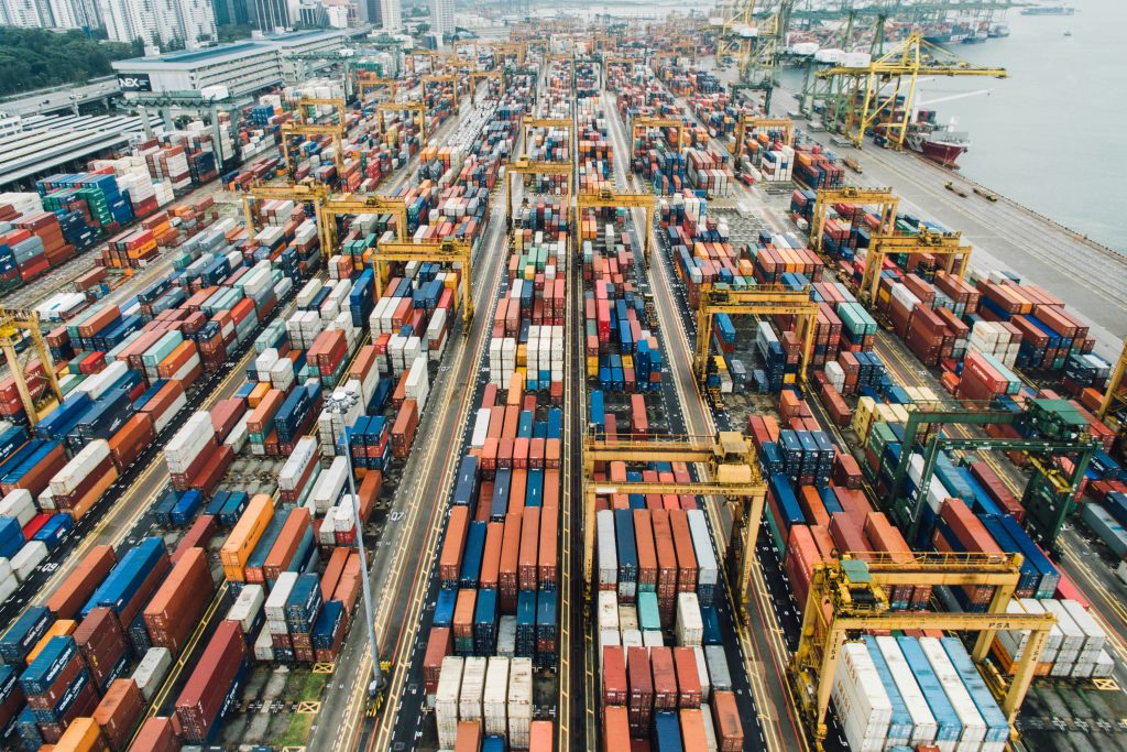 containers in port