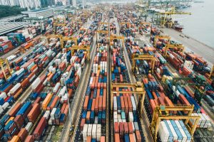 containers in port